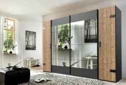 Armoire à portes battantes et coulissantes STOCKHOLM-Wimex Discount