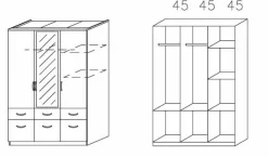 Armoire à portes battantes BREMEN-EXTRA-Rauch Sale