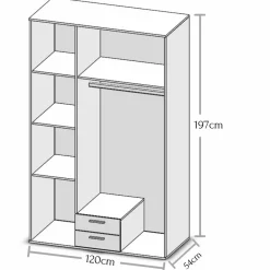 Armoire à portes battantes CHICAGO-Pol-Power Clearance