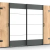 Armoire à portes battantes et coulissantes STOCKHOLM-Wimex Clearance