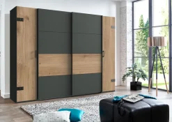 Armoire à portes battantes et coulissantes STOCKHOLM-Wimex Online