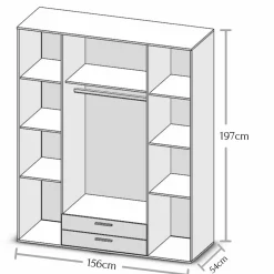 Armoire à portes battantes CHICAGO-Pol-Power New