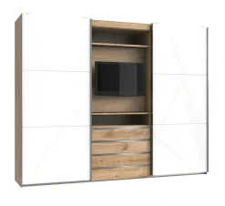 Armoire à portes coulissantes avec support TV intégré MAGIC GLAS-Wimex New