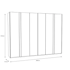 Armoire à portes coulissantes TULUZA-Forte Clearance