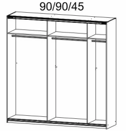 Armoire à portes coulissantes QUADRA-Rauch Outlet