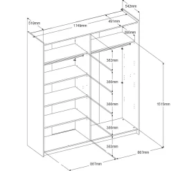 Armoire à portes coulissantes SWING 4-Parisot Outlet