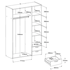 Armoire à vêtements BOSTON 2-Parisot Online