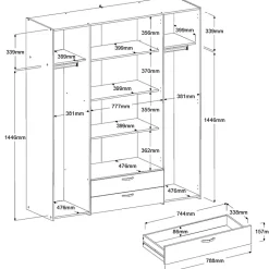 Armoire à vêtements BOSTON 11-Parisot Hot