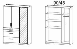 Armoire à vêtements HARBURG-Rauch Clearance