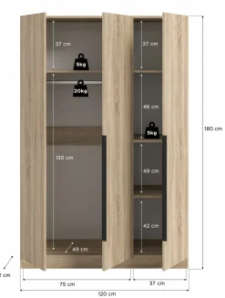 Armoire à vêtements KOPENHAGEN-Xonox Outlet