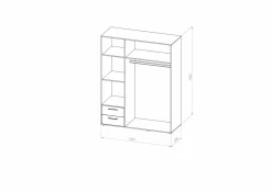 Armoire à vêtements VALENCIA-Pol-Power Hot