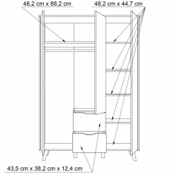 Armoire à vêtements VANKKA-Forte Outlet