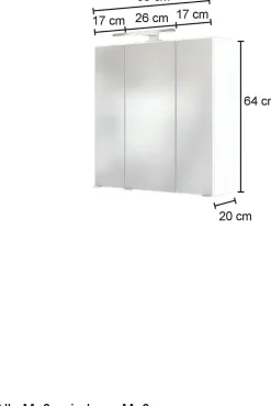 Armoire de toilette 3D 60 cm AREZZO