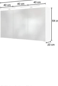 Armoire de toilette 3D 120 cm AREZZO