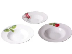 Assiette à pâtes avec motifs GOURMET