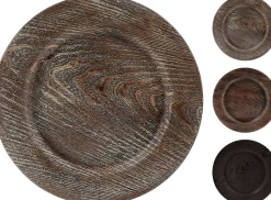 Assiette décorative aspect bois EH-Koopman Hot