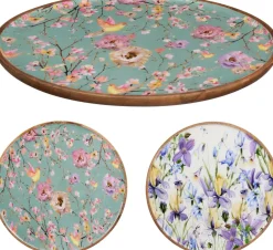 Assiette décorative fleurs EH