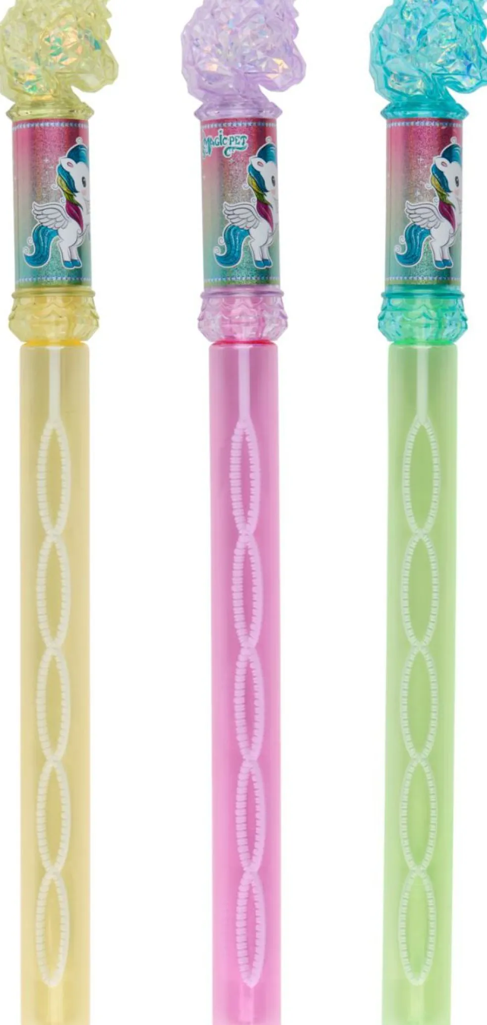 Baguette à bulles de savon à paillettes Licorne BUBBLES
