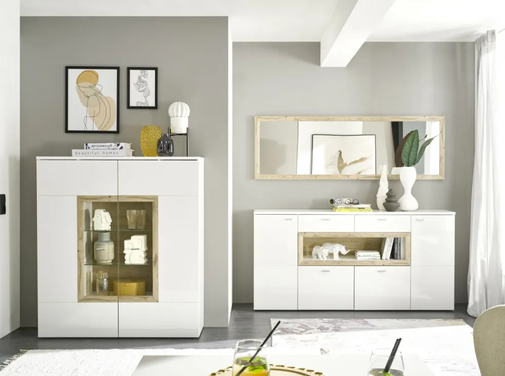 Bahut haut avec éclairage inclus BRÜNN