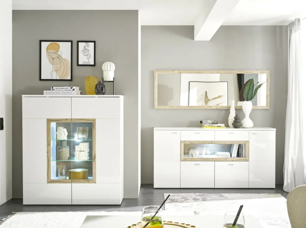 Bahut haut avec éclairage inclus BRÜNN