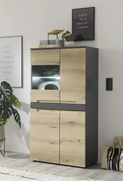 Bahut haut vitrine CORK