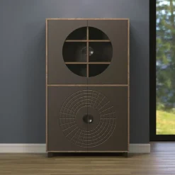 Bahut haut vitrine FUSION