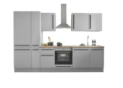 Bloc cuisine avec électroménager MANCHESTER (bloc cuisine-réfrigérateur-armoire coulissante) I-Bega BBK Clearance