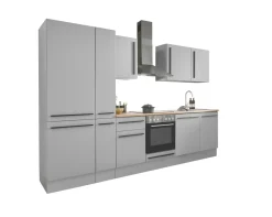 Bloc cuisine avec électroménager MANCHESTER (bloc cuisine-réfrigérateur-armoire coulissante) I-Bega BBK Clearance