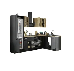 Bloc cuisine avec électroménager CORNWALL (cuisine d'angle-réfrigérateur) IV-Bega BBK Outlet