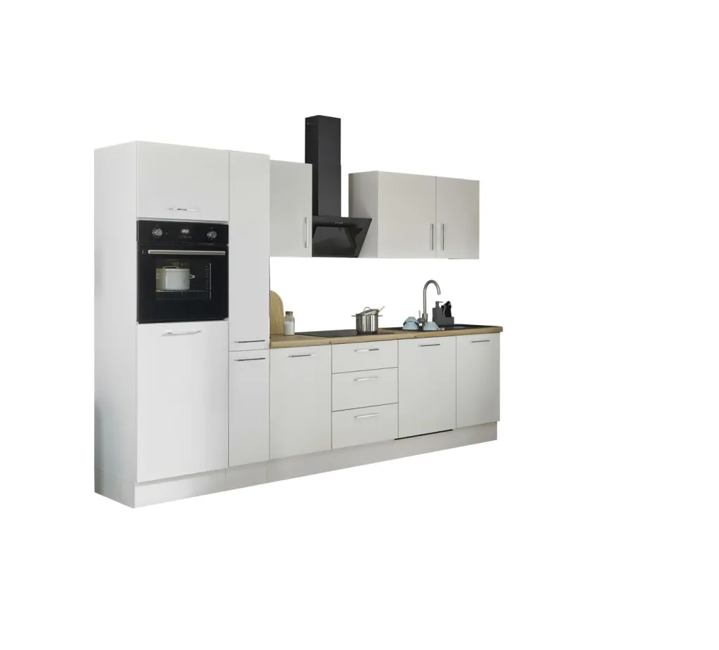 Bloc cuisine avec électroménager CORNWALL (bloc cuisine-four-lave-vaisselle-réfrigérateur-armoire coulissantes) II-Bega BBK Hot