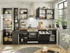 Bloc cuisine avec électroménager JAZZ 8 (bloc cuisine-réfrigérateur-armoire coulissante) II-Bega BBK Clearance