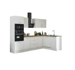 Bloc cuisine avec électroménager CORNWALL (cuisine d'angle-four-lave-vaisselle-micro-ondes) II-Bega BBK Sale