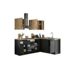 Bloc cuisine avec électroménager CORNWALL (cuisine d'angle-lave-vaisselle) III-Bega BBK Outlet