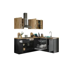 Bloc cuisine avec électroménager CORNWALL (cuisine d'angle-lave-vaisselle) III-Bega BBK Outlet