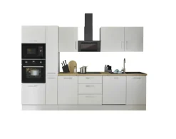 Bloc cuisine avec électroménager CORNWALL (bloc cuisine-four-lave-vaisselle-micro-ondes-armoire coulissante) II