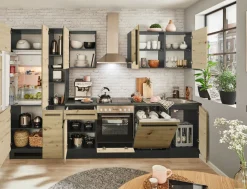 Bloc cuisine avec électroménager JAZZ 8 (bloc cuisine - réfrigérateur - armoire coulissante) III-Bega BBK Best