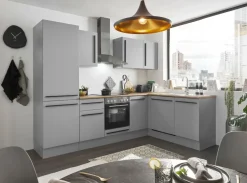 Bloc cuisine avec électroménager MANCHESTER (angle-réfrigérateur) I