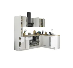 Bloc cuisine avec électroménager CORNWALL (cuisine d'angle-armoire coulissante-lave-vaisselle) II-Bega BBK New