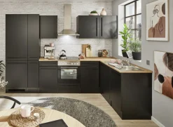 Bloc cuisine avec électroménager JAZZ 8 (angle-réfrigérateur-armoire coulissante) II