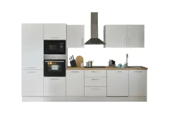 Bloc cuisine avec électroménager CORNWALL (bloc cuisine-four-lave-vaisselle-réfrigérateur-micro-ondes) I