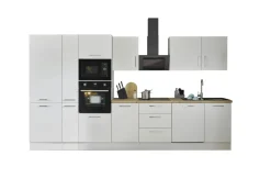 Bloc cuisine avec électroménager CORNWALL (bloc cuisine-four-lave-vaisselle-réfrigérateur-micro-ondes-armoire coulissantes) II-Bega BBK Discount