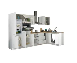 Bloc cuisine avec électroménager CORNWALL (cuisine d'angle-four-réfrigérateur) III-Bega BBK