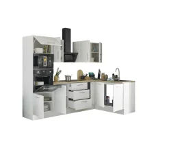 Bloc cuisine avec électroménager CORNWALL (cuisine d'angle-four-micro-ondes) II