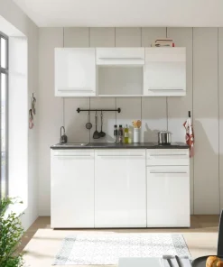 Bloc cuisine avec électroménager JAZZ SINGLE Z 160 WHITE EE-Bega BBK Clearance