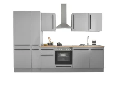 Bloc cuisine avec électroménager MANCHESTER (bloc cuisine-réfrigérateur-armoire coulissante) II