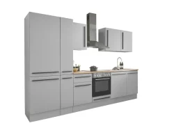 Bloc cuisine avec électroménager MANCHESTER (bloc cuisine-réfrigérateur-armoire coulissante) II