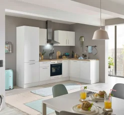 Bloc cuisine avec électroménager CORNWALL (cuisine d'angle-réfrigérateur) I-Bega BBK Best