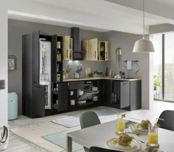 Bloc cuisine avec électroménager CORNWALL (bloc cuisine-réfrigérateur-armoire à provisions) IV