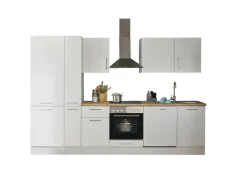 Bloc cuisine avec électroménager CORNWALL (bloc cuisine-lave-vaisselle-réfrigérateur-armoire coulissante) I