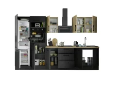 Bloc cuisine avec électroménager CORNWALL (bloc cuisine-four-réfrigérateur) XII-Bega BBK Outlet